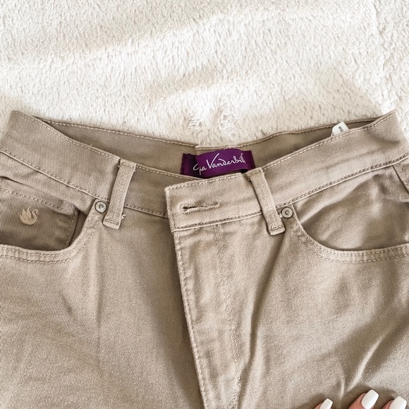 Gloria Vanderbilt Straight Leg Khaki Work Pants 6 - Picture 2 of 5